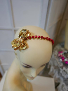 Świąteczny  fascynator- Przepaska