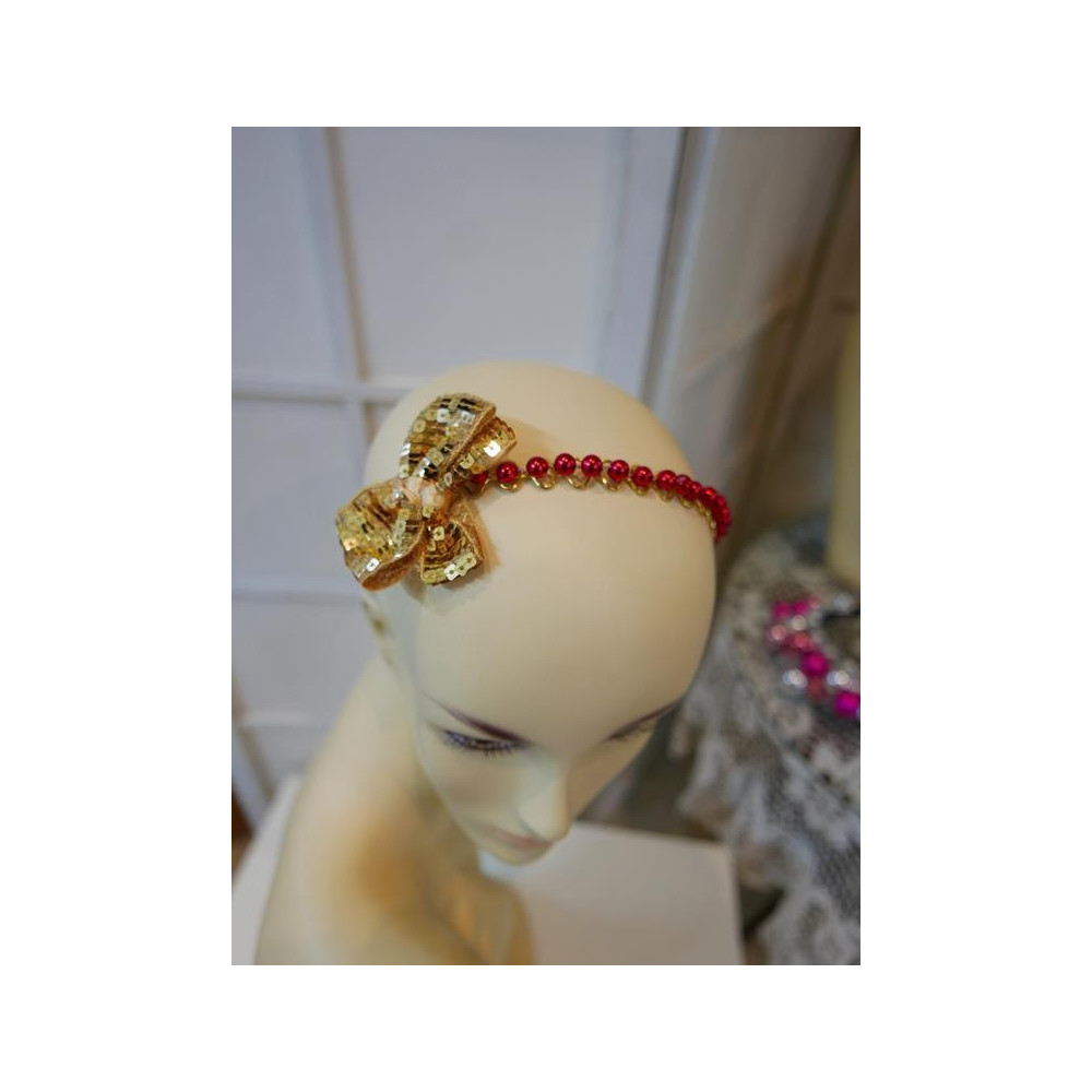 Świąteczny  fascynator- Przepaska