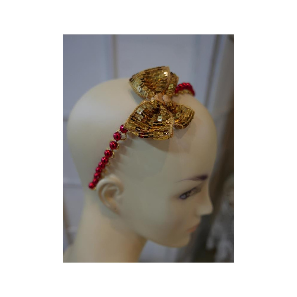 Świąteczny  fascynator- Przepaska