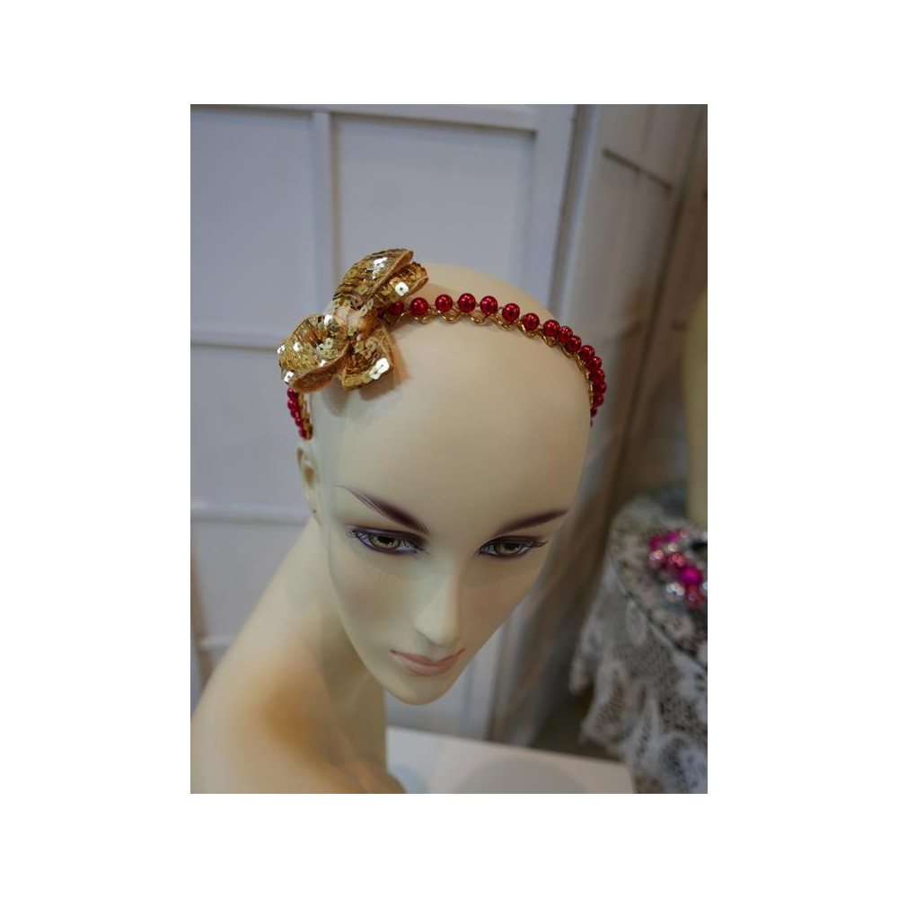 Świąteczny  fascynator- Przepaska