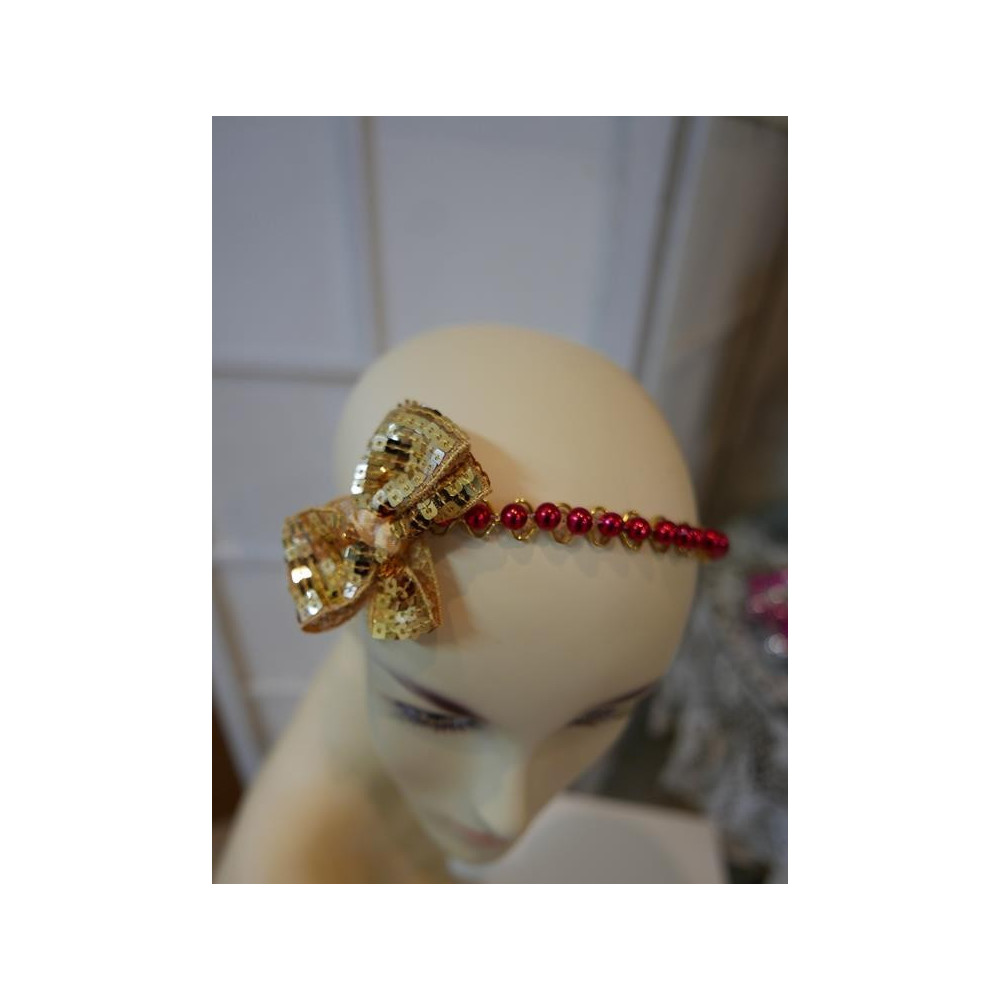 Świąteczny  fascynator- Przepaska