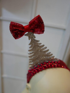 Świąteczny  fascynator- Przepaska