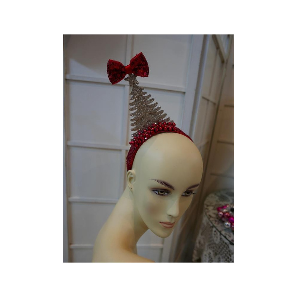 Świąteczny  fascynator- Przepaska