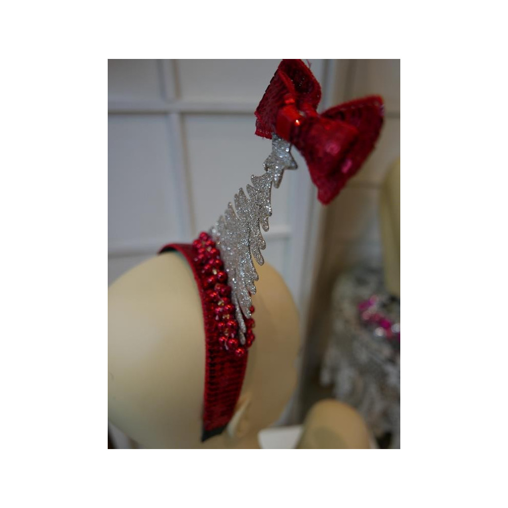 Świąteczny  fascynator- Przepaska