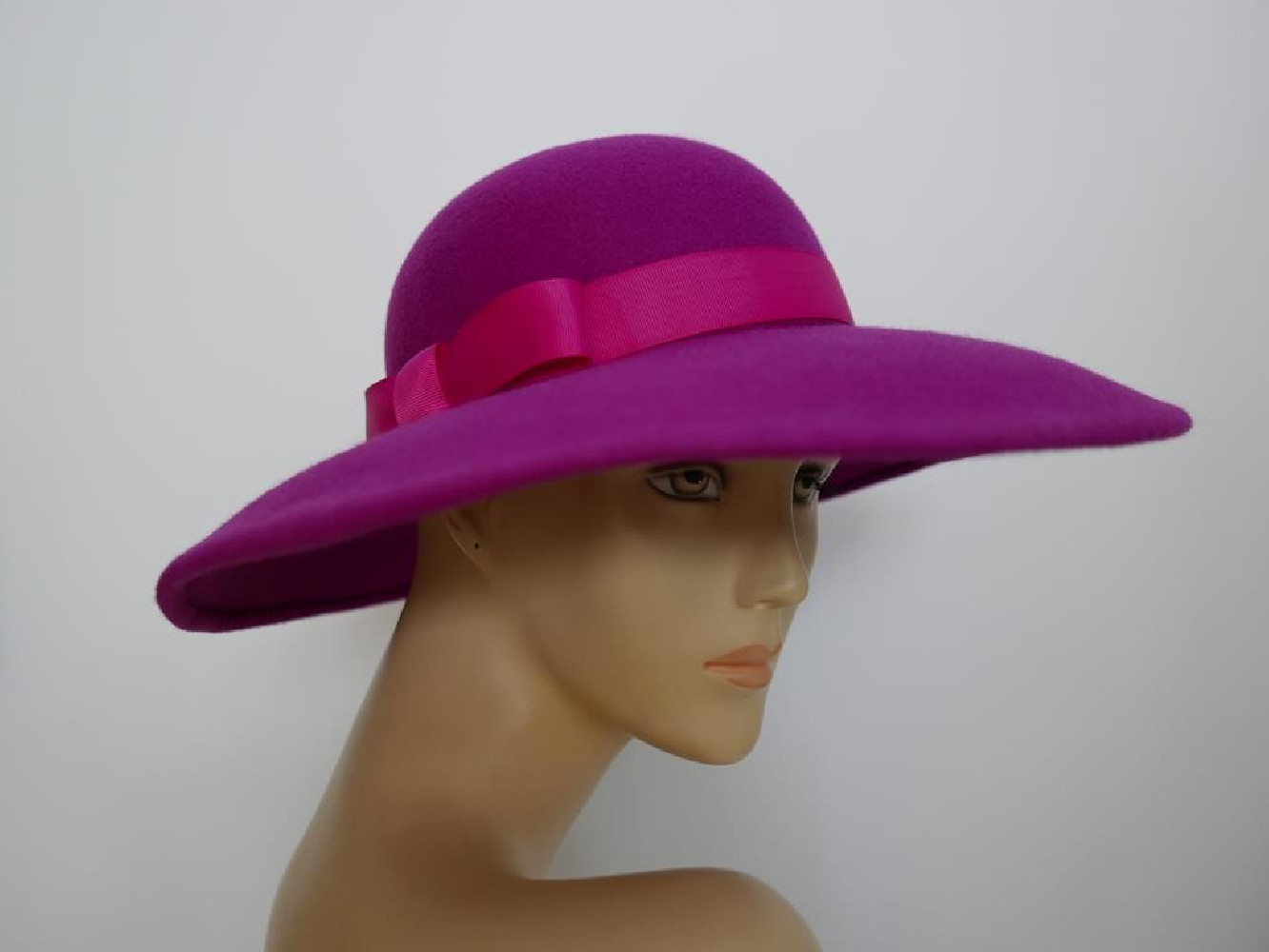 Vegas fuksja kapelusz z dużym rondem -54-57 cm