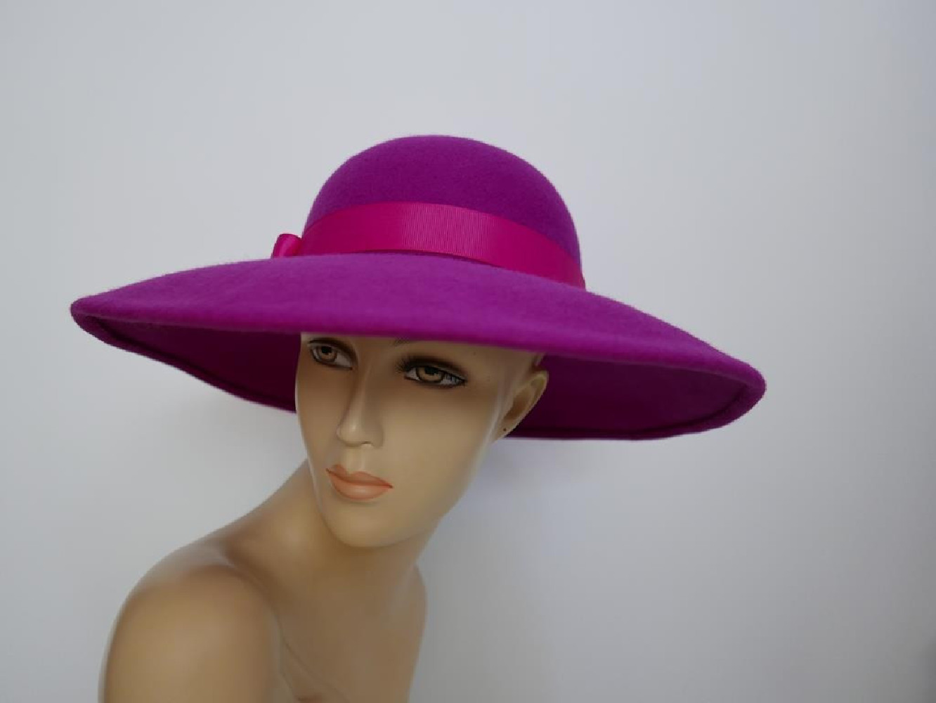 Vegas fuksja kapelusz z dużym rondem -54-57 cm