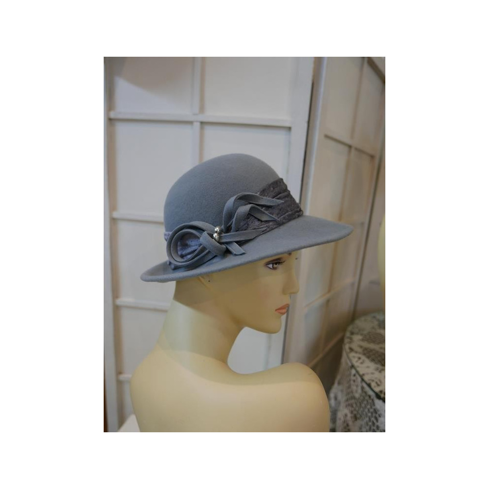 Alex szary kapelusz filc 53-56cm