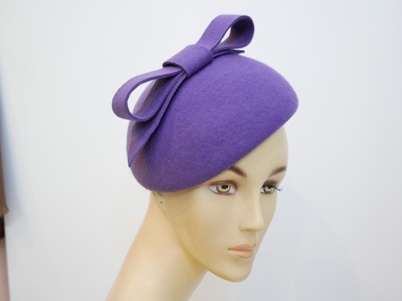 Ivanka 2 fioletowy midi toczek filcowy