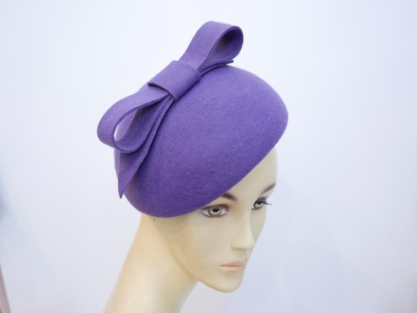 Ivanka 2 fioletowy midi toczek filcowy