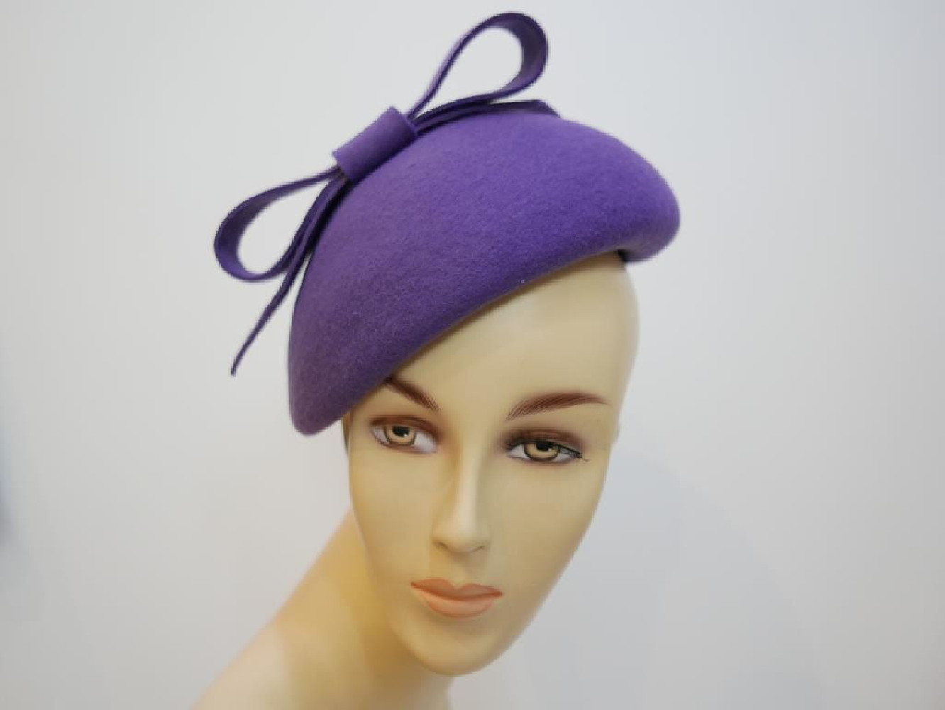 Ivanka 2 fioletowy midi toczek filcowy