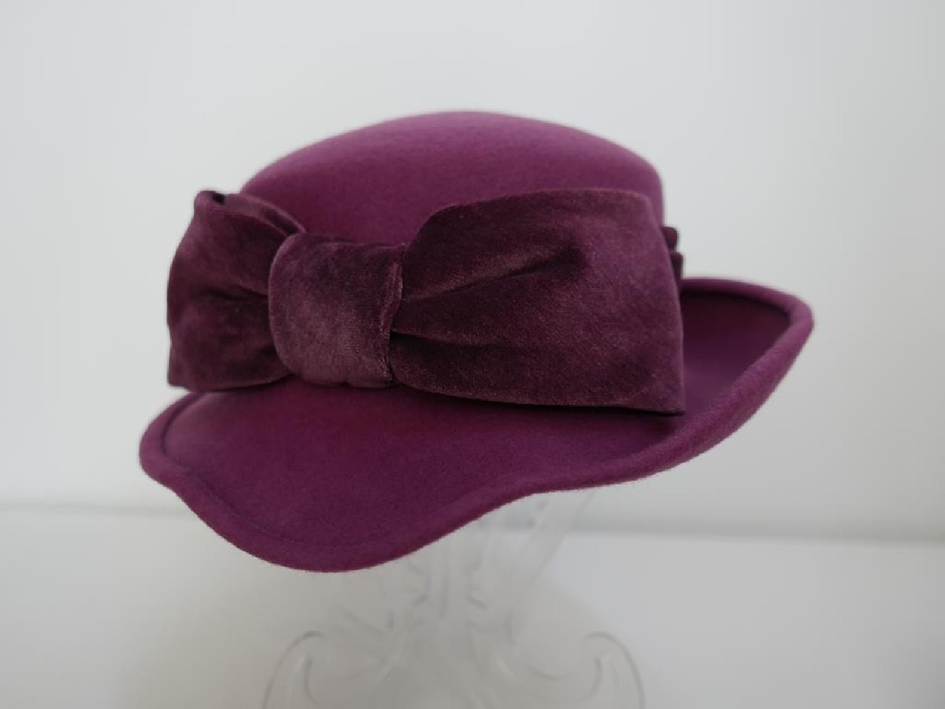 Sabrina- wrzosowy róż kapelusz filcowy 57-59cm