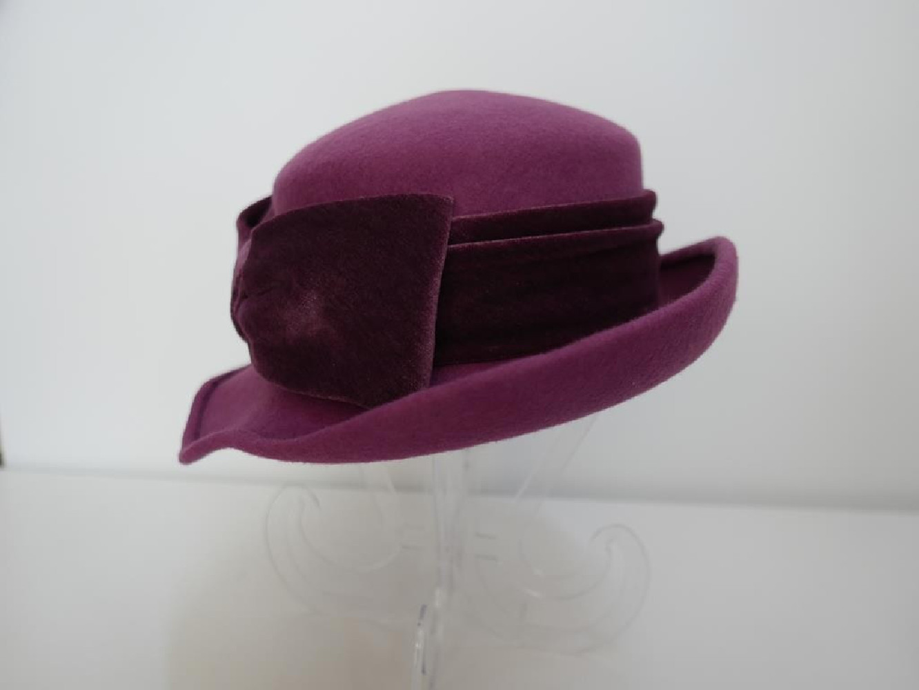 Sabrina- wrzosowy róż kapelusz filcowy 57-59cm