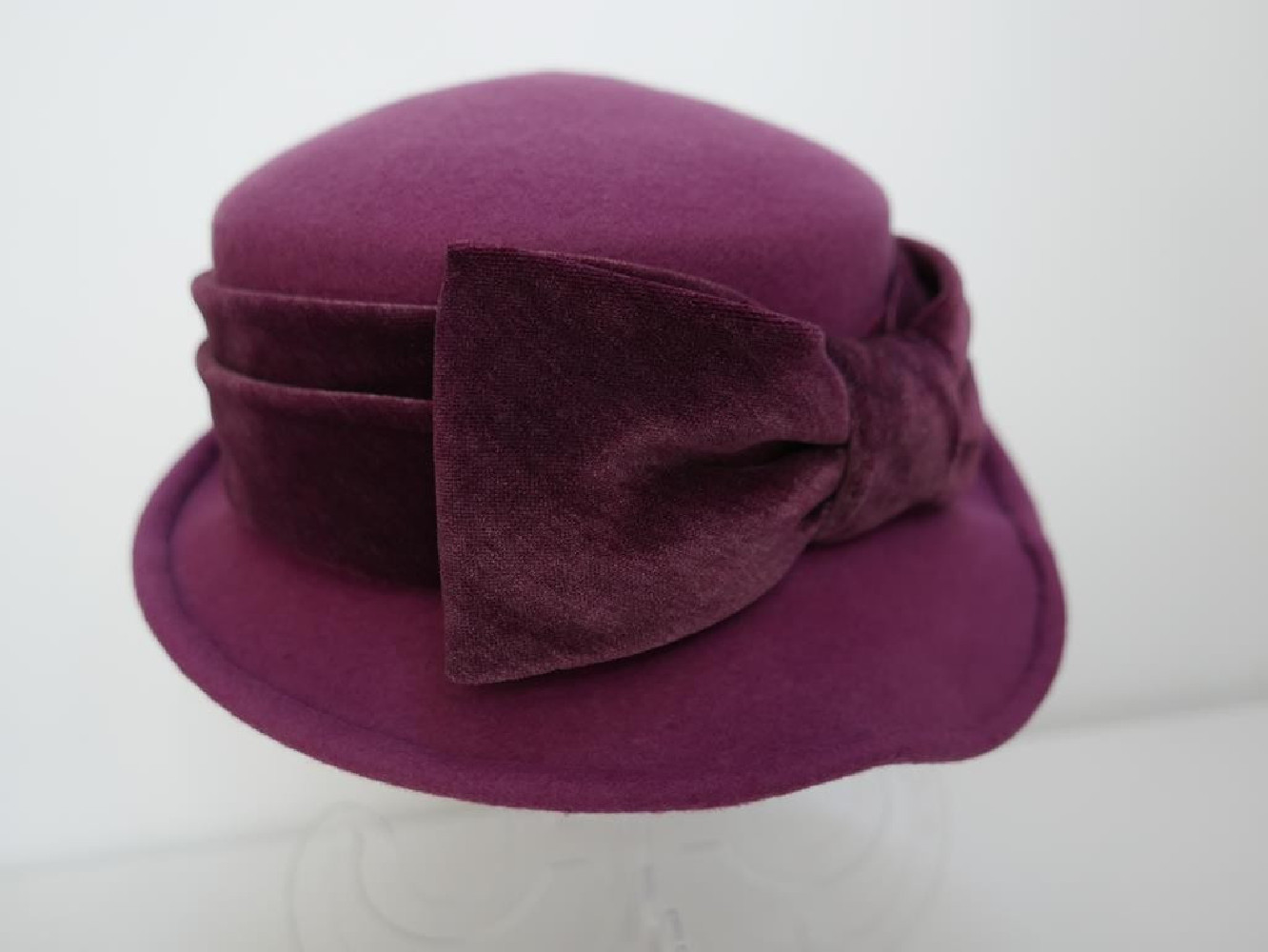 Sabrina- wrzosowy róż kapelusz filcowy 57-59cm