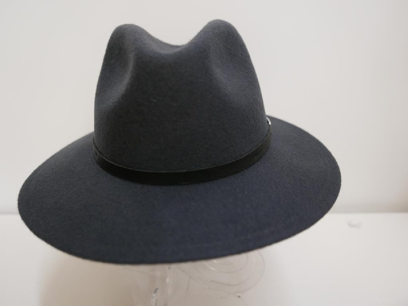 Męski szary kapelusz filcowy  fedora 57 cm