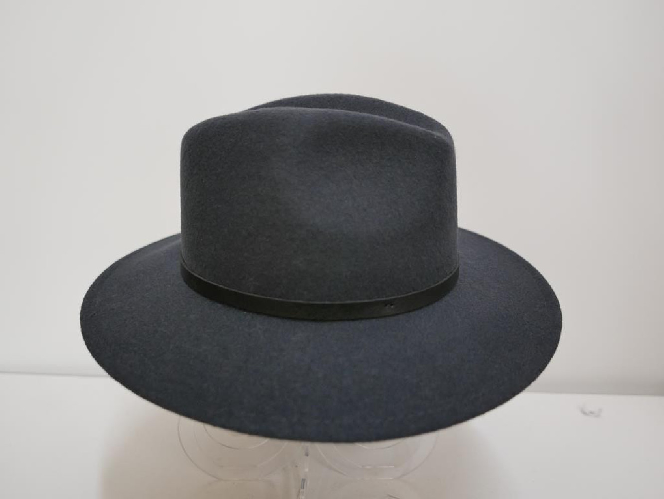 Męski szary kapelusz filcowy  fedora 57 cm