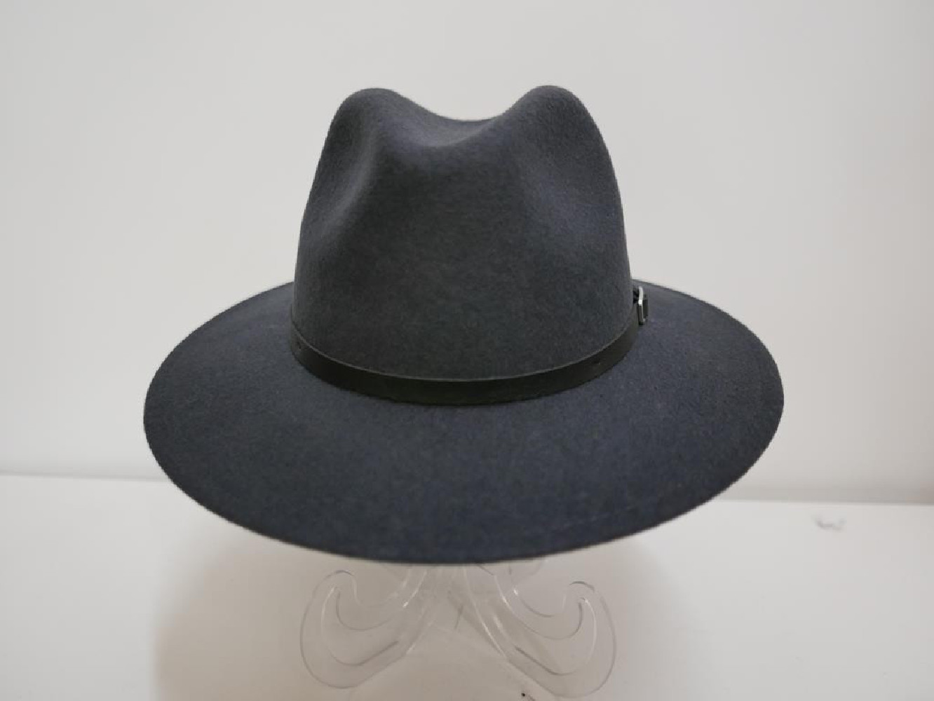 Męski szary kapelusz filcowy  fedora 57 cm