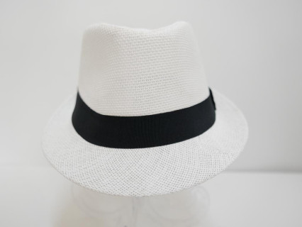 Trilby biały męski letni  kapelusz 55-56cm