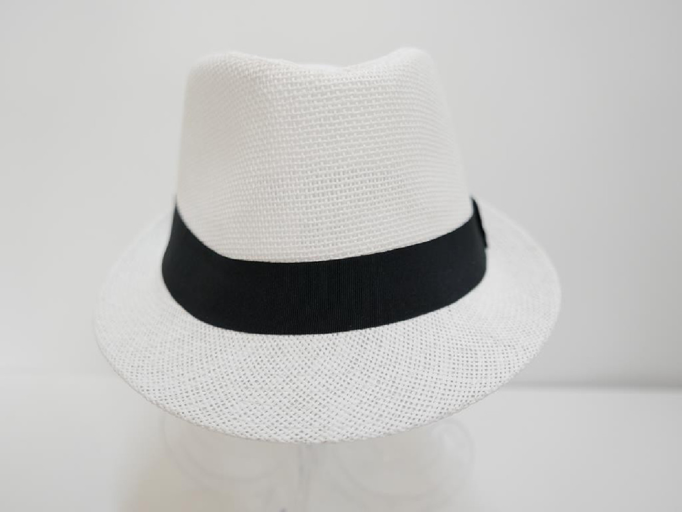 Trilby biały męski letni  kapelusz 57-58cm