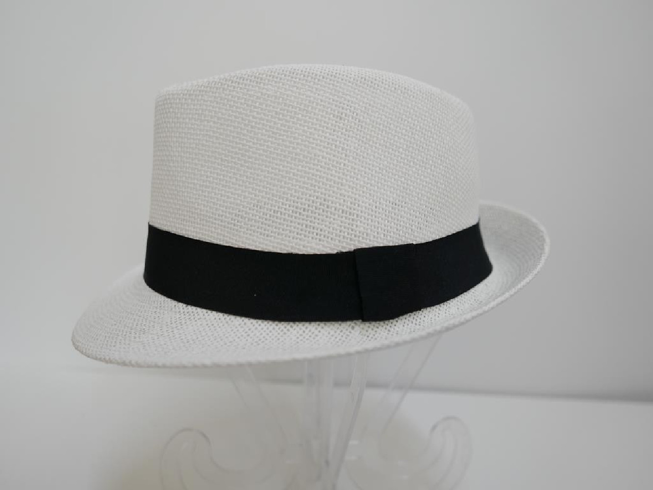 Trilby biały męski letni  kapelusz 59-60cm