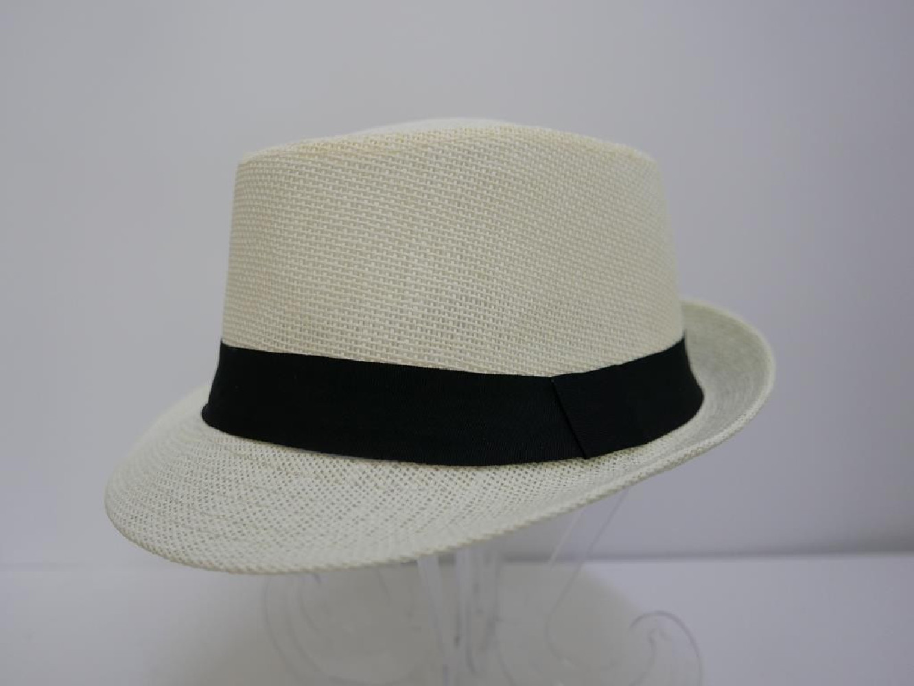 Trilby kremowy męski letni  kapelusz 55-56cm