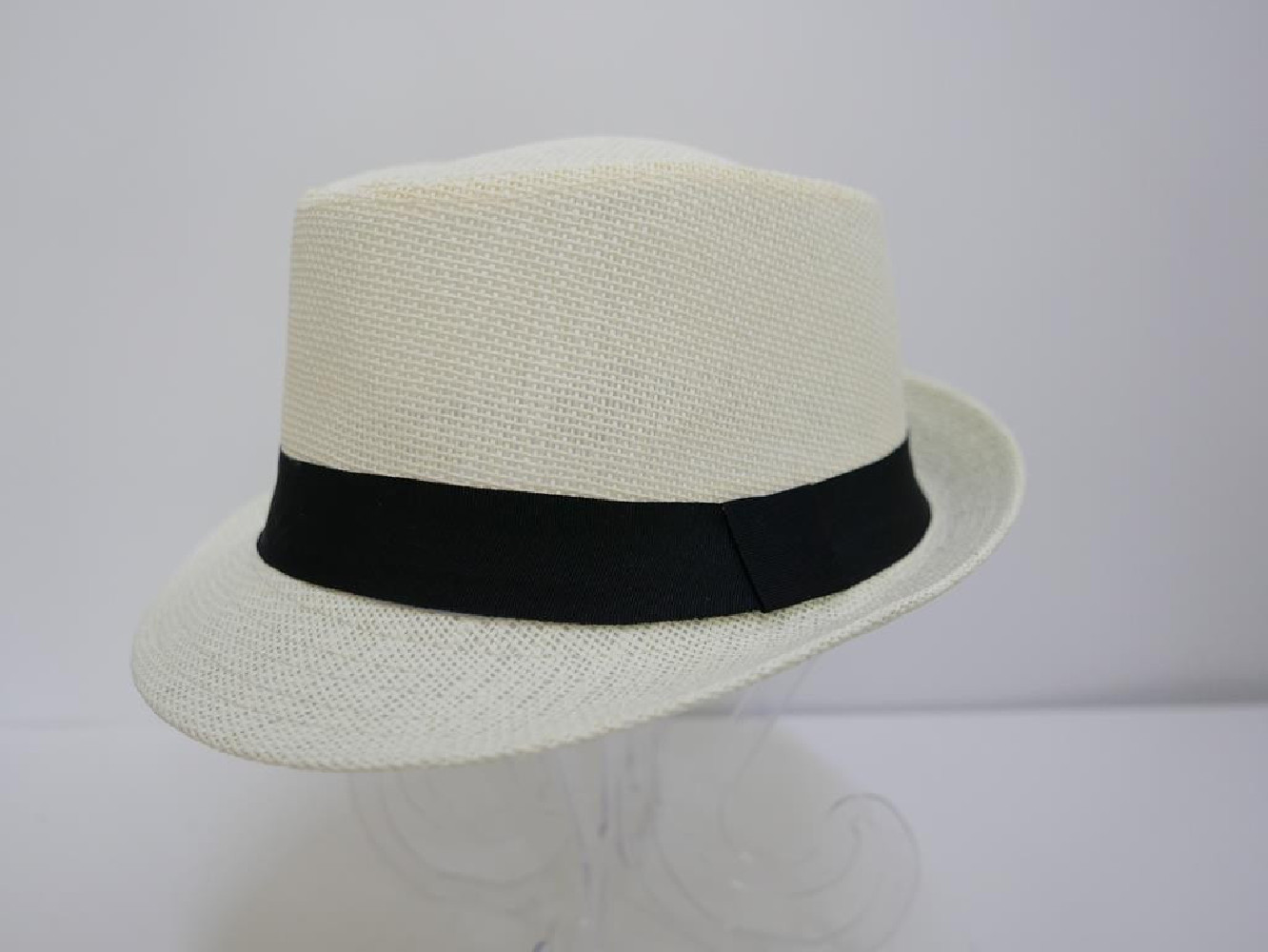 Trilby kremowy męski letni  kapelusz 59-60cm