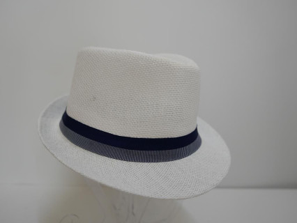 Trilby biały męski letni  kapelusz 57-58cm