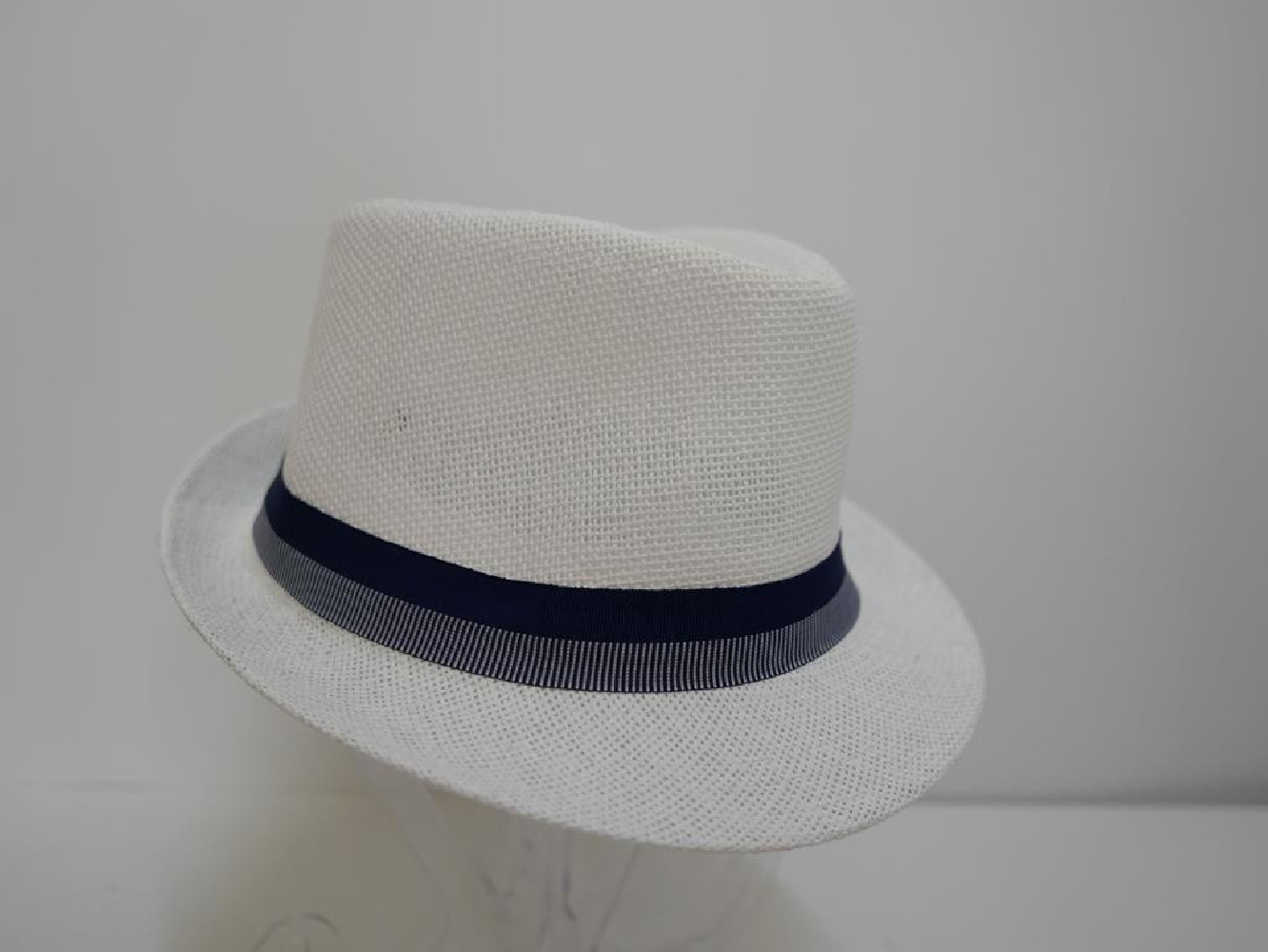 Trilby biały męski letni  kapelusz 57-58cm