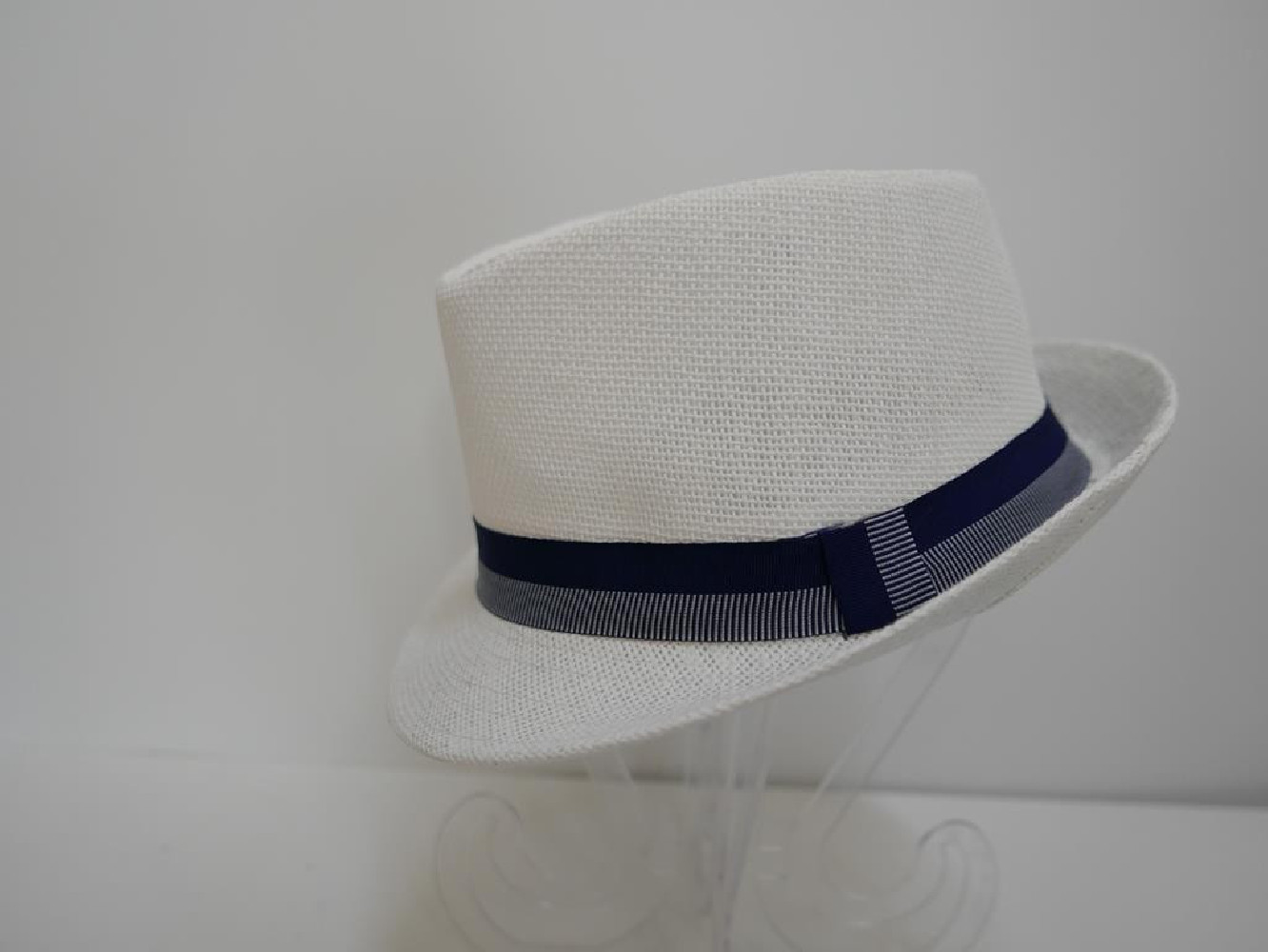 Trilby biały męski letni  kapelusz 57-58cm