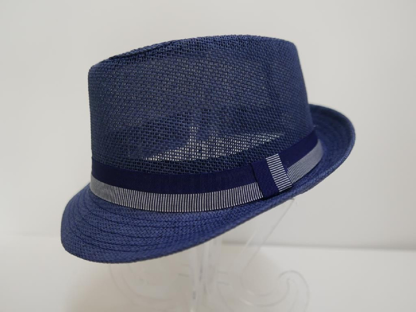 Trilby  męski granatowy letni  kapelusz 55-56cm