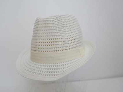 Trilby biały męski letni  kapelusz do 57cm