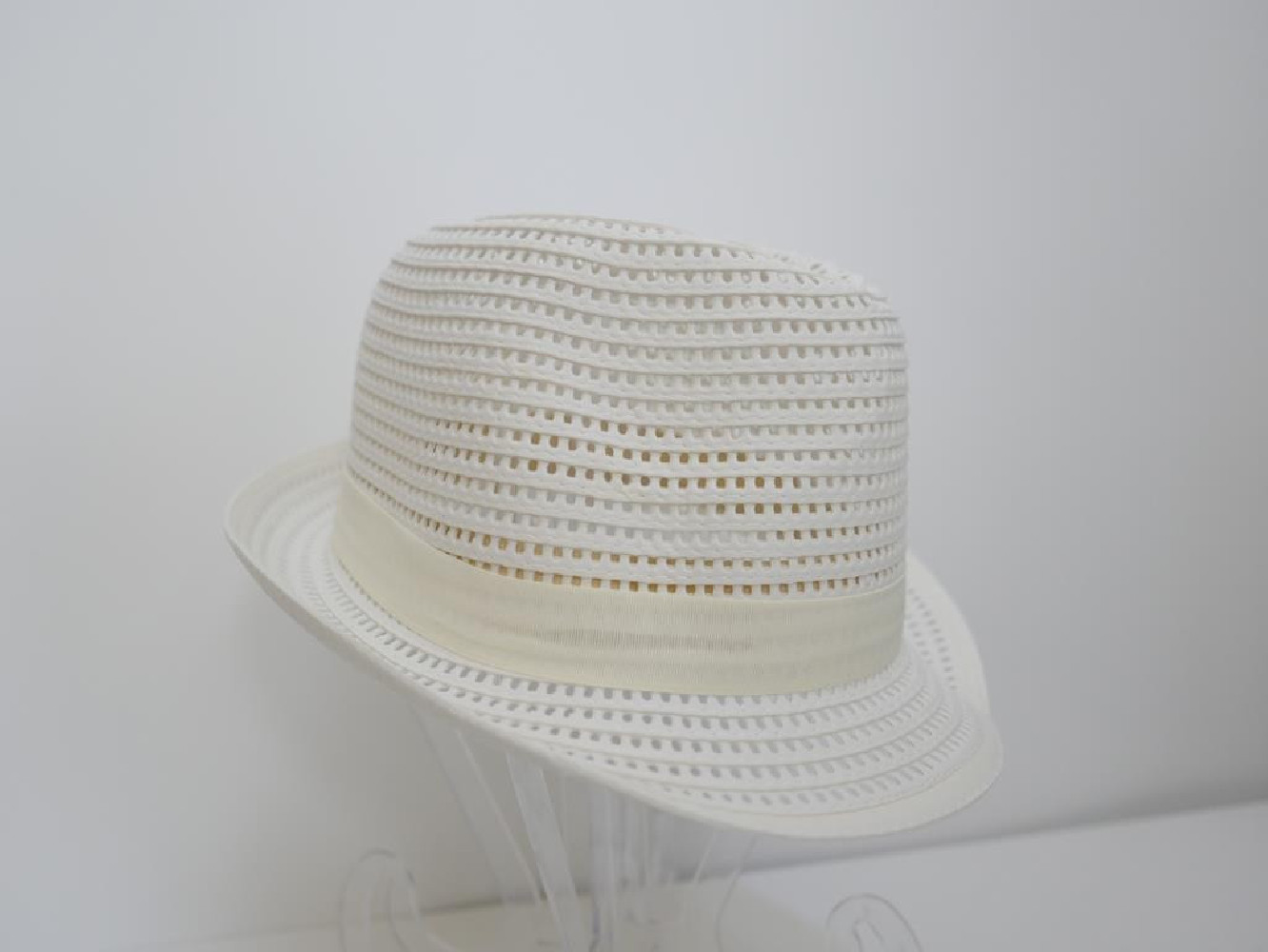 Trilby biały męski letni  kapelusz do 57cm