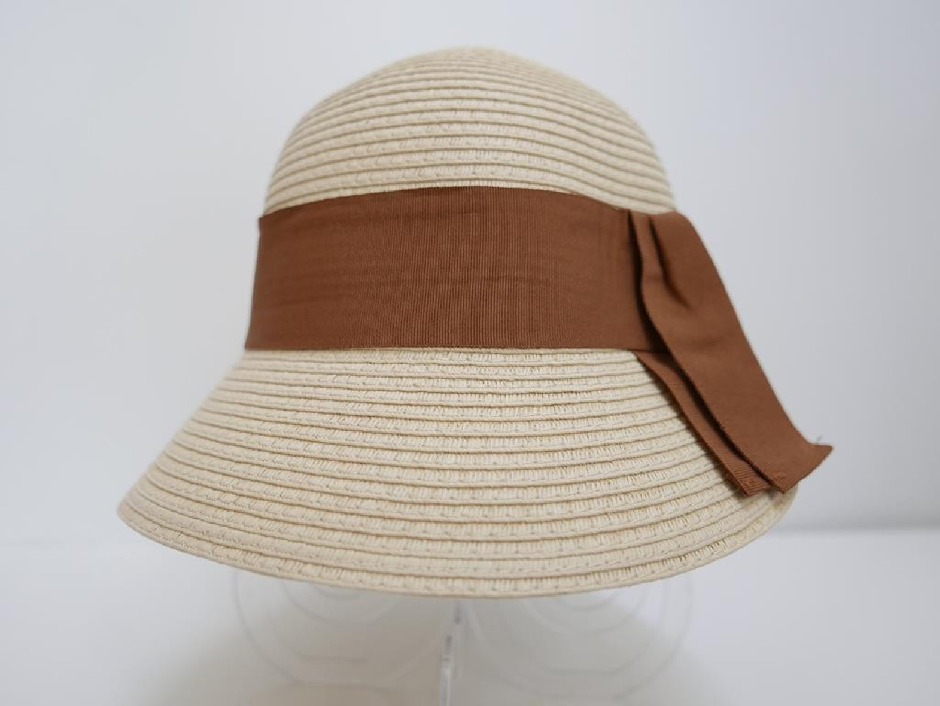 Słomkowy beżowy letni  kapelusz klosz do 58cm