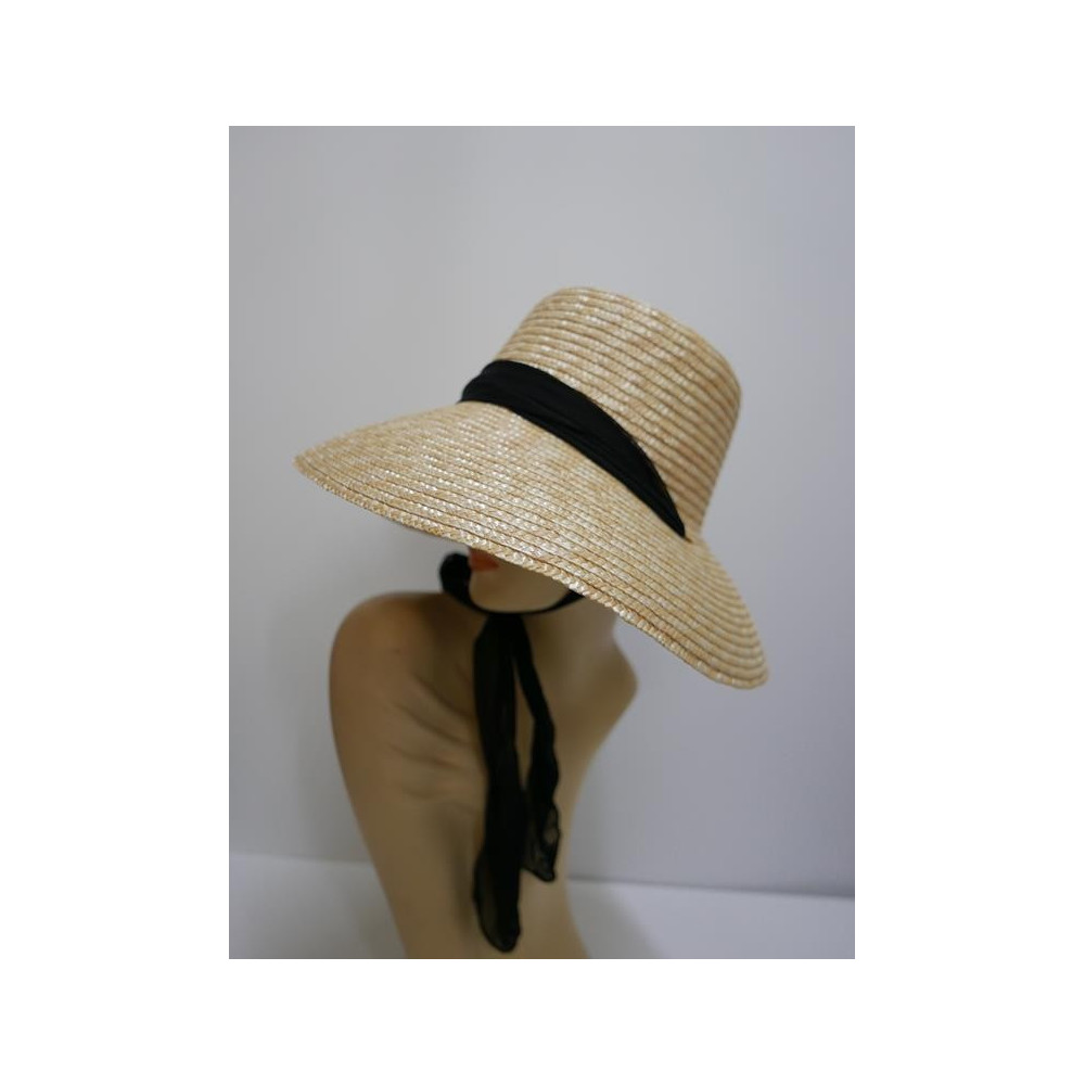 Kapelusz klosz duże rondo słomka ryżowa do 58  cm
