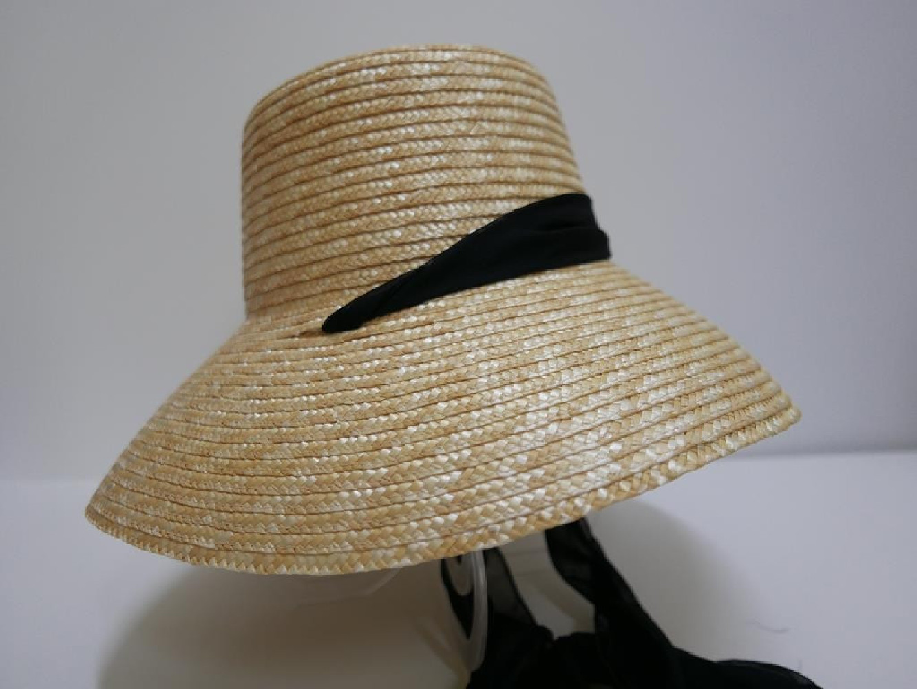 Kapelusz klosz duże rondo słomka ryżowa do 58  cm