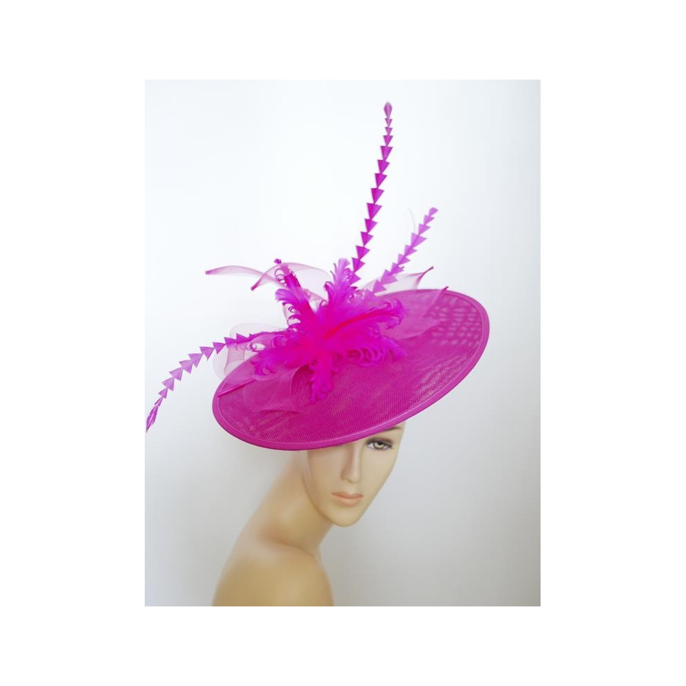 Fuksja kapelusz koktajlowy dysk z lnu