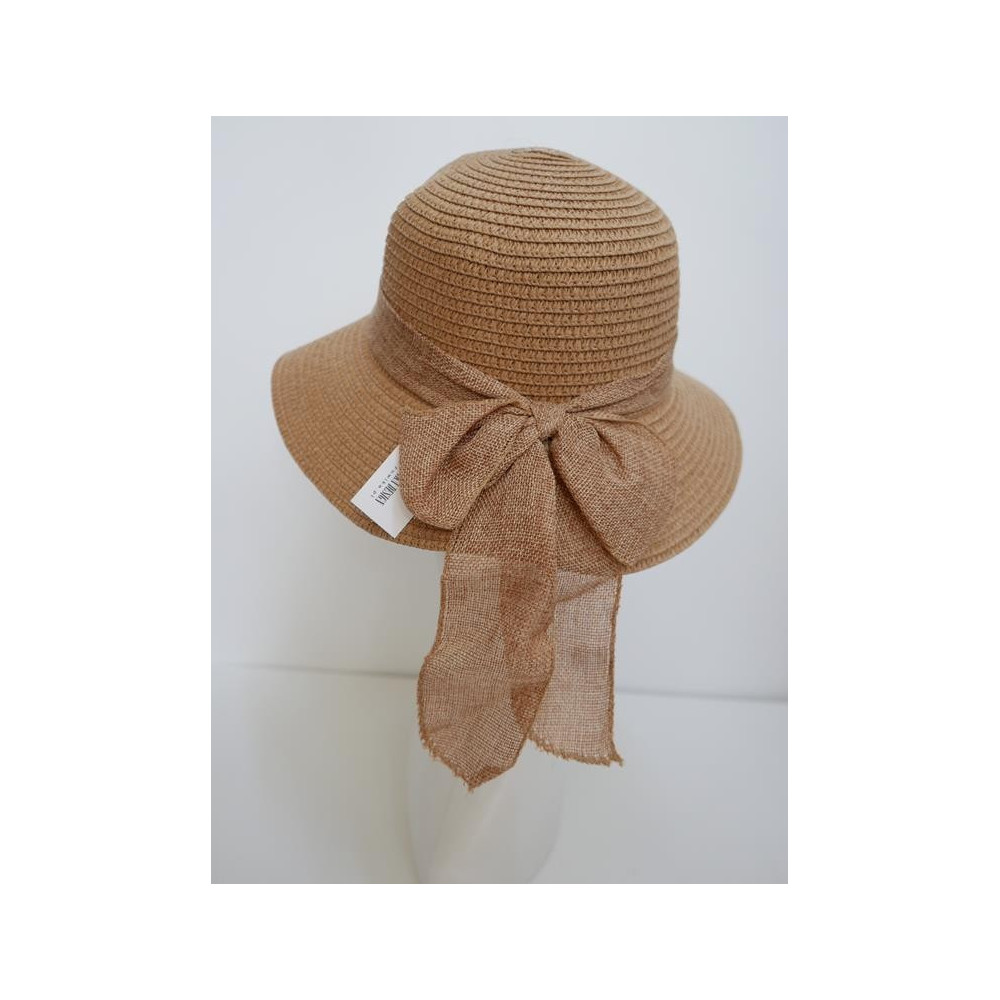 Beżowy słomkowy letni  kapelusz  55-56 cm