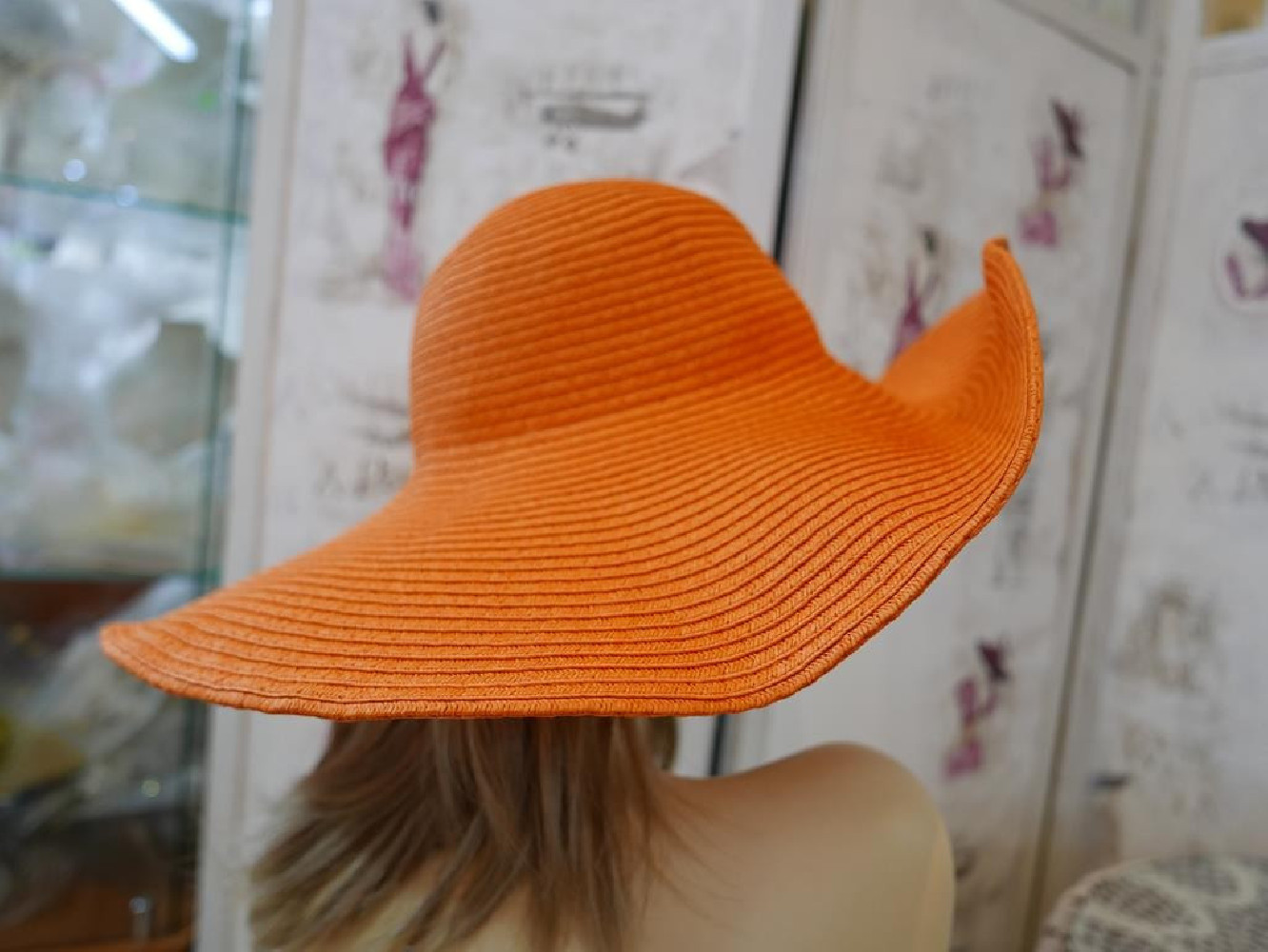 Giggy pomarańczowy letni  kapelusz do modelowania 55-57 cm