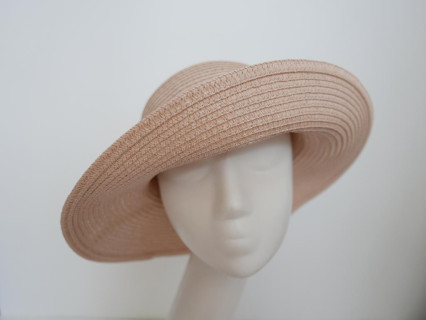 Różowy słomkowy letni  kapelusz  57-58 cm
