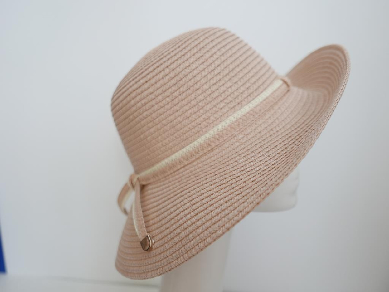 Różowy słomkowy letni  kapelusz  57-58 cm