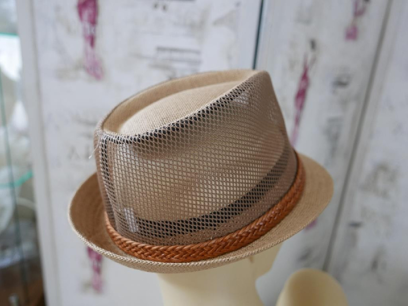 Vito beżowy, przewiewny letni  kapelusz 56-58 cm