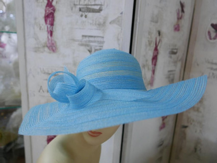 Irma turkusowy letni  kapelusz słomkowy 57-59 cm