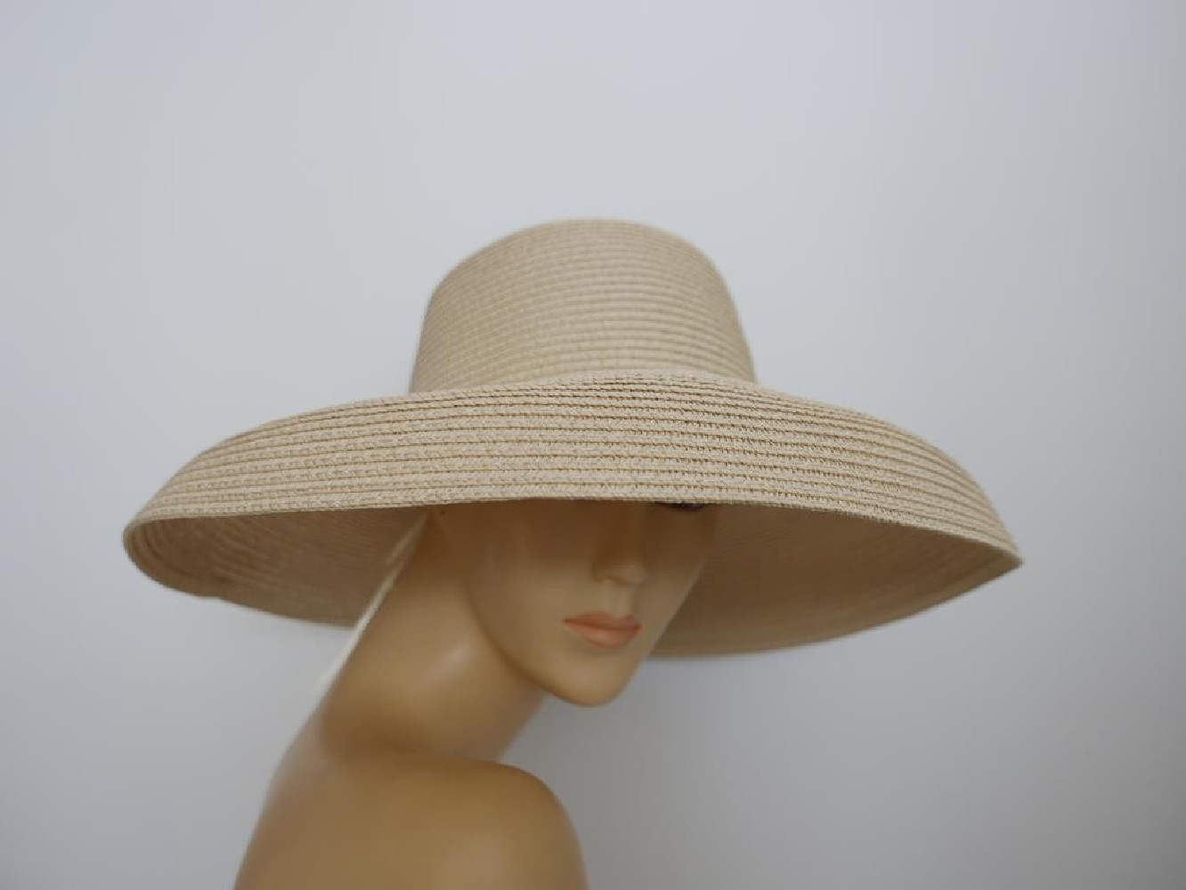 Słomkowy beżowy letni  kapelusz Audrey do 57 cm