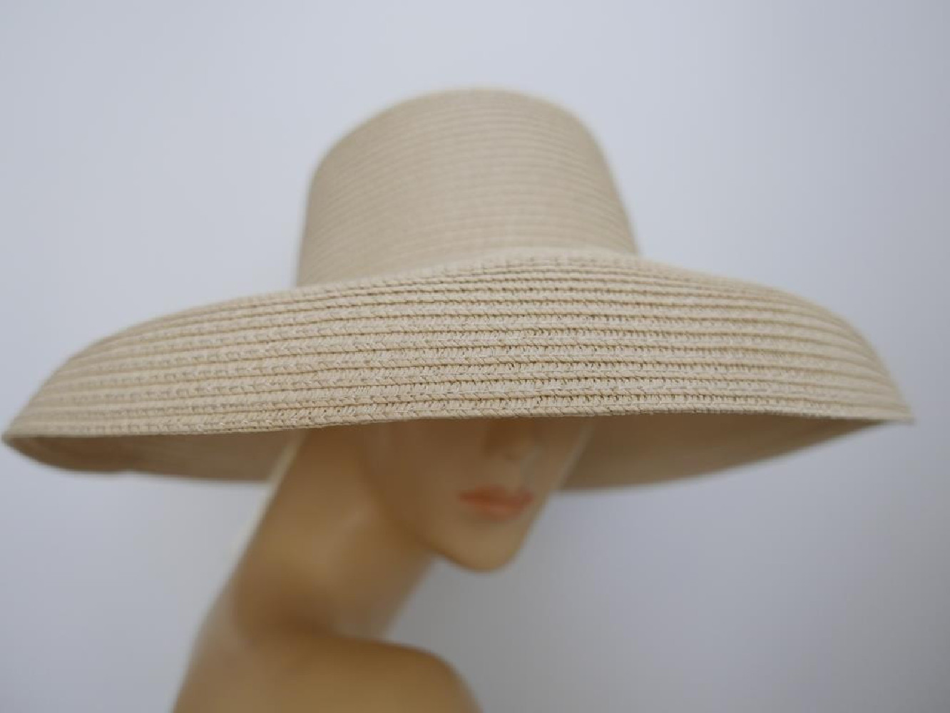 Słomkowy beżowy letni  kapelusz Audrey do 57 cm