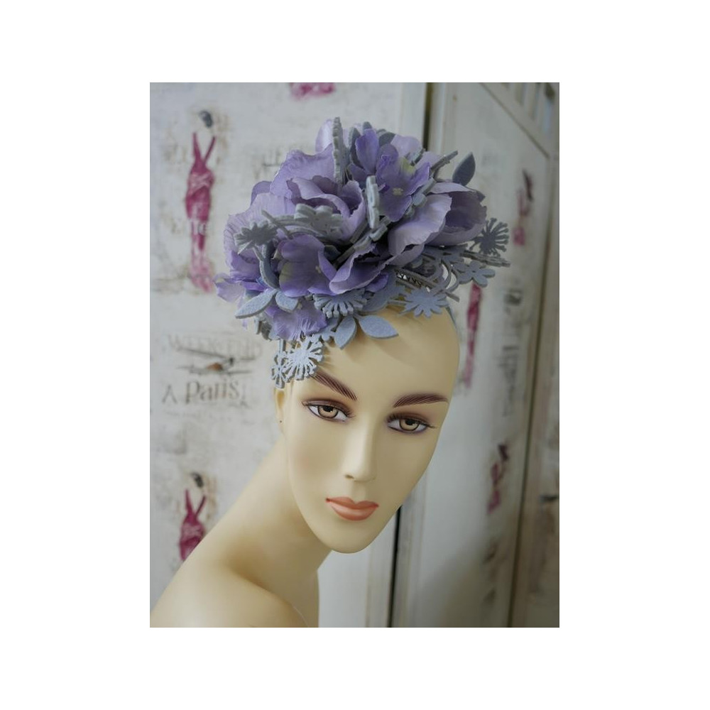 O jak cudownie, szary fascynator na przepasce