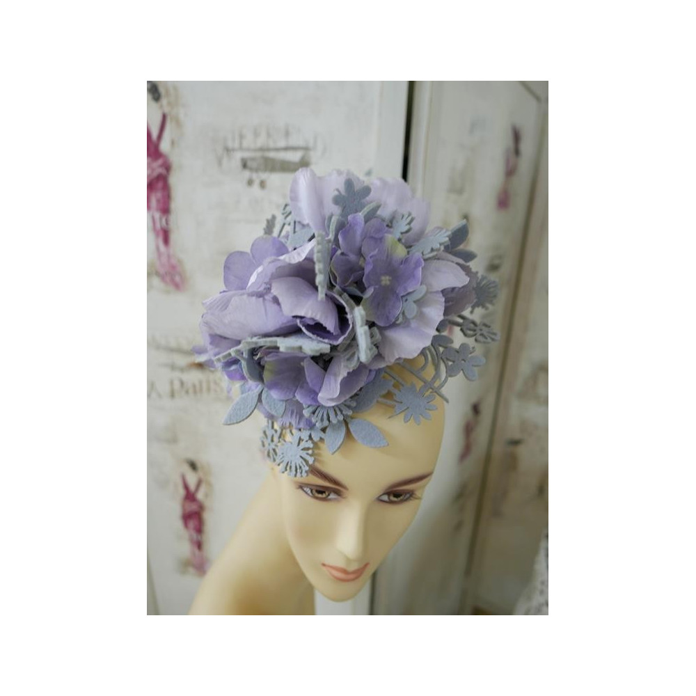 O jak cudownie, szary fascynator na przepasce