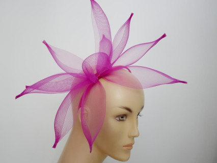 Fuksja fascynator z crin na przepasce