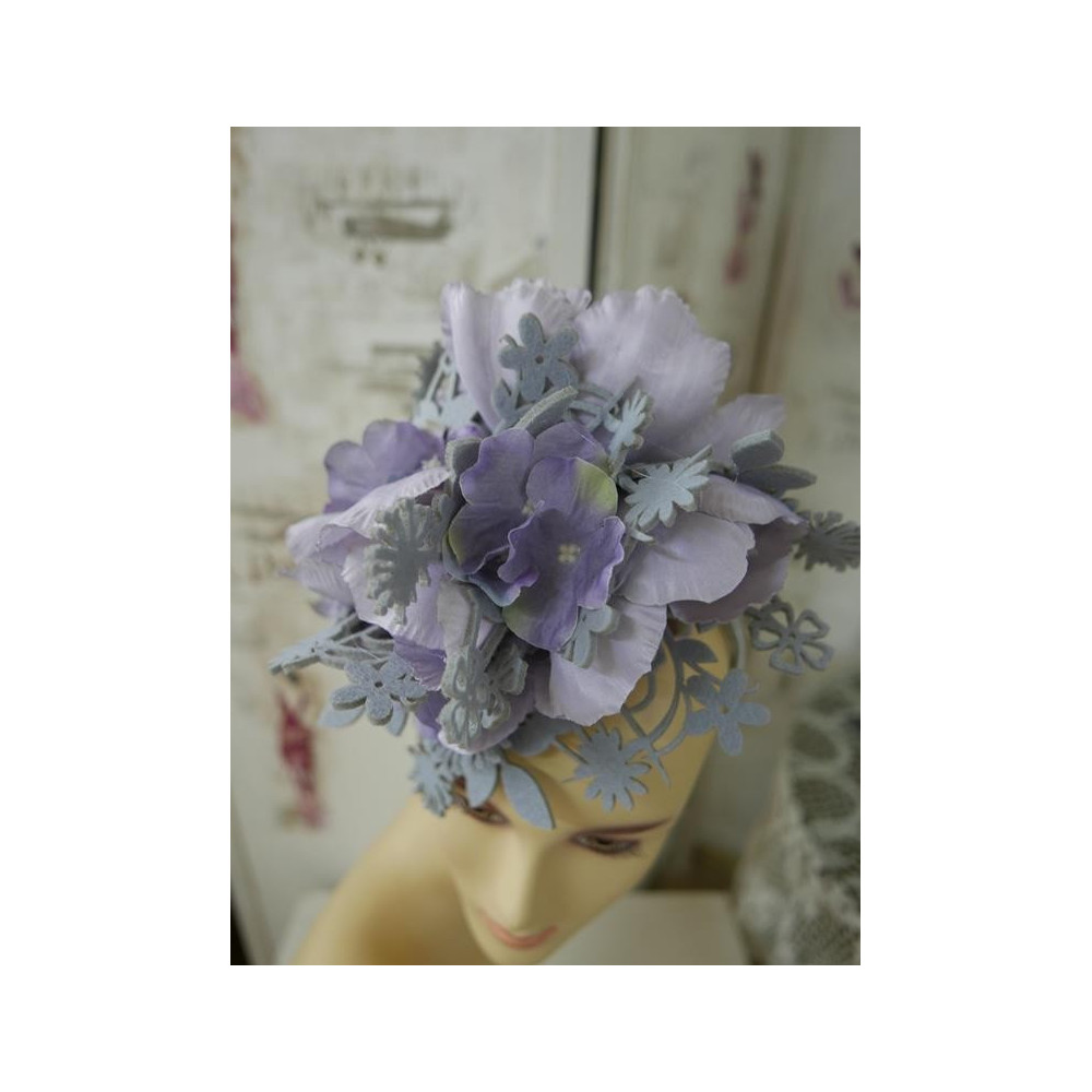 O jak cudownie, szary fascynator na przepasce