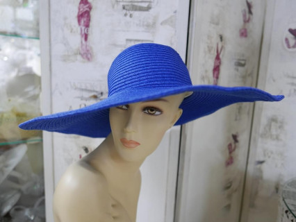 Giggy szafirowy letni  kapelusz do modelowania 54-57 cm