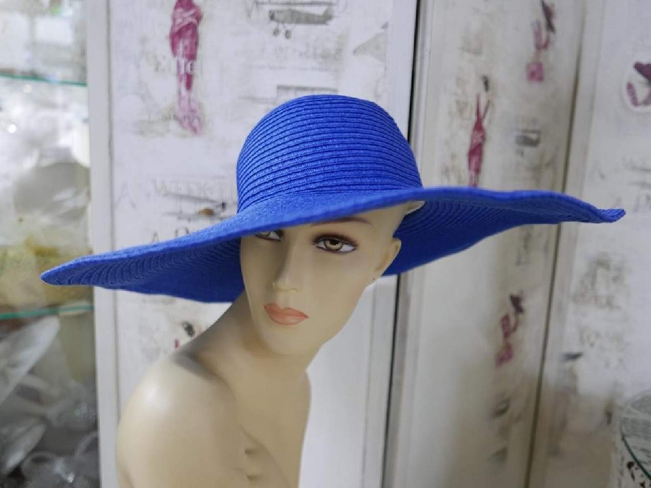 Giggy szafirowy letni  kapelusz do modelowania 54-57 cm