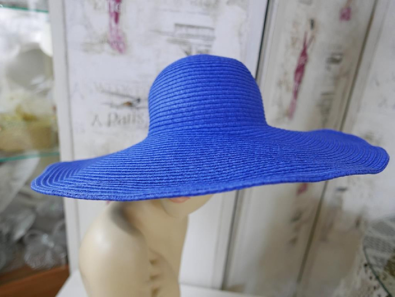 Giggy szafirowy letni  kapelusz do modelowania 54-57 cm